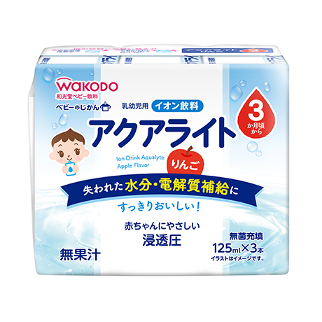 ベビーのじかん アクアライト りんご 125ml×3P